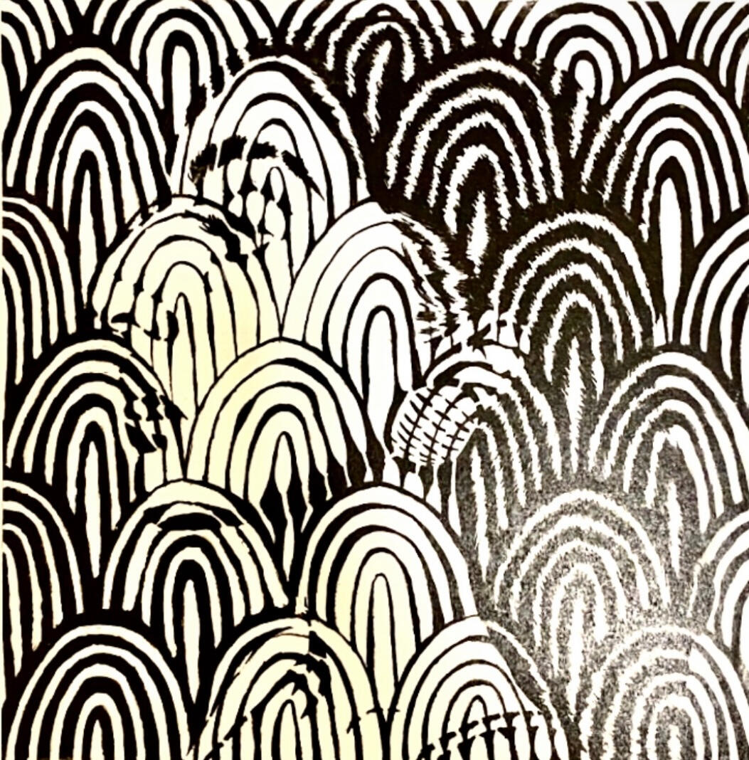 Untitled, ink on paper, 2022.