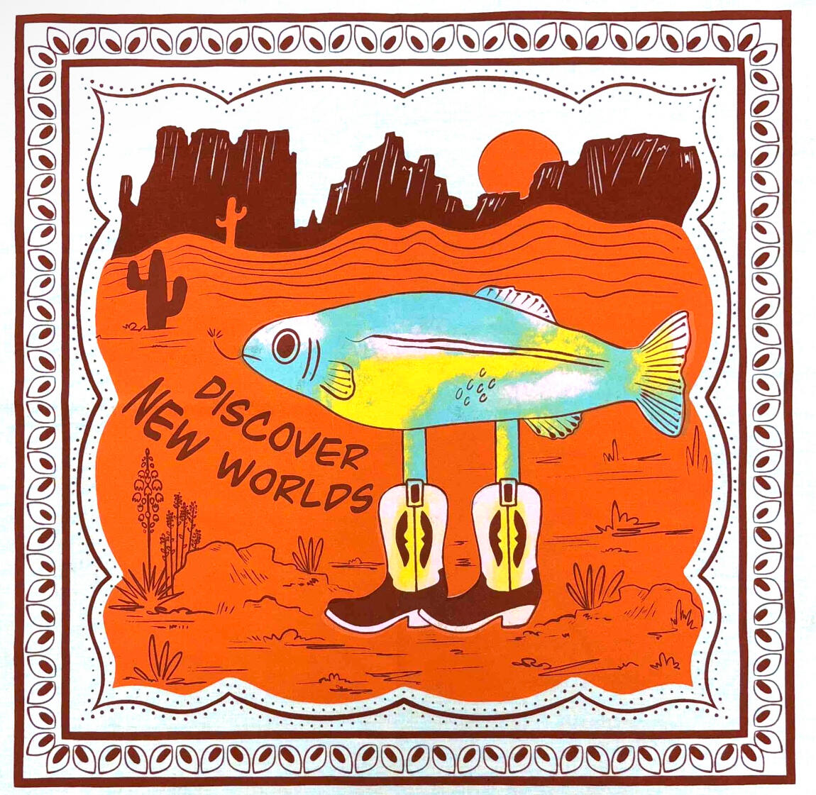 Le Poisson Austin, screenprint, 16” x 16”, 2025.