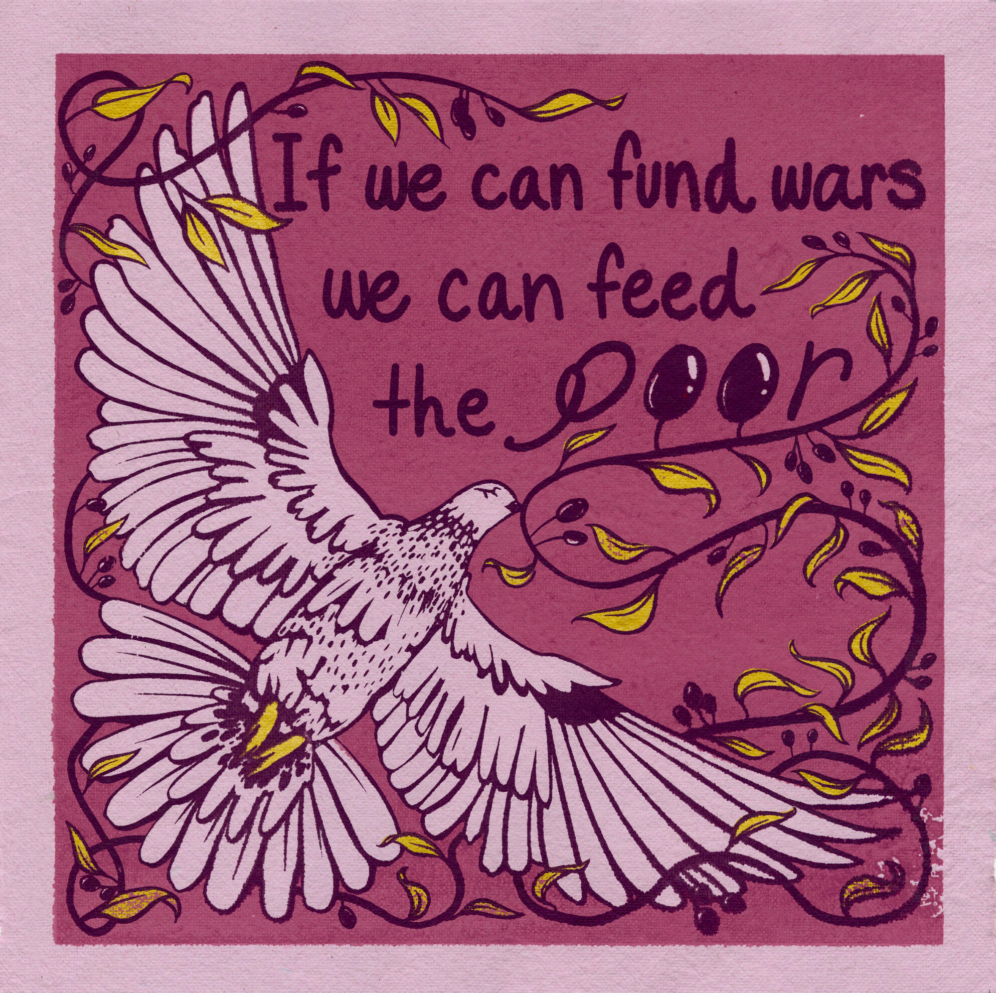 We Can Feed The Poor, screenprint, varied edition, 12” x 12”. 2026.